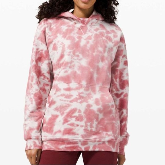 lululemon athletica Tops - Lululemon‎ All Yours Hoodie Sweatshirt 4 Pink White Tie-Dye Pullover Women's